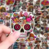 Compra directa transfronteriza de 50 pegatinas creativas y coloridas con temática de calaveras, decoración personalizada, impermeables, resistentes al desgaste y divertidas