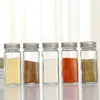 Frascos de Especias Cocina Almacenamiento de Alimentos Botellas Dispensadoras Botellas para Condimentos Botellas Cuadradas 120ml Botellas Cuadradas Botellas de Vidrio con Tapones de Madera