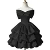 Vestido de Fiesta con Corbata de Mariposa, Color Sólido, Hombros Descubiertos, Adecuado para Anfitrionas de Cumpleaños, Uso Diario, Vestido Lindo y Dulce