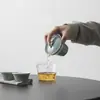Juego de Té de Cerámica para Viaje al Aire Libre Portátil Juego de Tazas Rápidas Una Tetera Dos Tazas Estilo Hogareño de Camping Juego de Té Kung Fu para una Persona