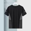 Camiseta masculina de verão de manga curta, seda gelada, respirável, camiseta masculina de manga curta, gola redonda, camisa básica, casual, para todos os gostos, camiseta curta bonita
