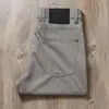 Calça Jeans Casual Masculina de Verão Europeu, Fina, Cinza Claro, Nylon, Resistente a Amassados, Não Precisa Passar, Stretch em Quatro Direções, Caimento Solto, Corte Reto