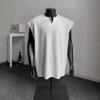 Chaleco Negro con Cuello en V para Hombre Verano Estilo Americano Chaleco Camiseta sin Mangas Casual Fitness Deportes Camiseta Top