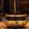 Queimador de incenso de cerâmica queimador de incenso de lótus preto queimador de sutra de coração de personagem de buda preto pequeno queimador de incenso grande