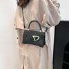 Bolso Pequeño Cuadrado de Textura de Moda 2026 Nuevo Estilo Coreano Bolso de Hombro Trendy con Tapa abatible Bolso de Mano de Color Sólido Bolso Pequeño Cruzado