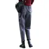 Liquidación Otoño e Invierno Nuevos Pantalones Deportivos Casuales Retro para Mujer Cintura Elástica Bolsillo Grande Pantalones Harem Pantalones Versátiles Mujer