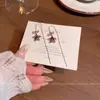 Pendientes de Estrella con Lazo y Estampado de Leopardo de Moda y Alta Gama, Pendientes de Borla de Lujo Ligero, Pendientes Versátiles de Celebridad de Internet
