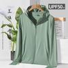 Ropa de Protección Solar Chaqueta Fina con Capucha para Hombres y Mujeres Seda de Hielo Fresca de Secado Rápido Deportes al Aire Libre Pesca Púrpura Chaqueta de Malla para Ciclismo