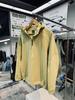 País Isleño Textura de Rejilla de Maíz Única Capa Media Dinámica Cálida Unisex Estilo Montaña al Aire Libre Chaqueta de Polar Holgada con Capucha