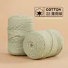 Hilo de algodón redondo hueco de 2MM para tejido manual DIY de verano para sombreros de verano, hilo de grosor medio para cojines de ganchillo y materiales para muñecas