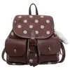 Mochila de nicho estilo coreano para mujer, nueva colección 2026, con un sofisticado y elegante diseño de lunares, adecuada para el uso diario, para ir al trabajo y como una mochila escolar ligera.