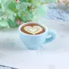 Mini adornos para decoración de casa de muñecas, tazas de café mini simuladas, granos de café, fabricante de accesorios de resina para bricolaje