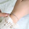 Pulsera Corazón Doble para Mujer Simple Regalo de Cumpleaños Mejor Amiga Decoraciones Explosivas para Discapacitados Pulsera Barata Hueca con Hebilla de Amor