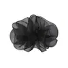 Pinza de plátano de malla de burbujas de nube fresca y dulce con pliegues tridimensionales, capas esponjosas, accesorio de pinza para coleta semi-atada