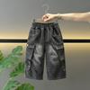8574 Pantalones de Primavera y Otoño para Niños 2026 Nuevos Pantalones de Trabajo de Otoño para Niños Pantalones de Pierna Ancha Jeans Estilo Coreano para Bebé Tendencia