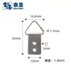 Accesorios para marcos de fotos, anillo de sujeción triangular de hierro cuadrado de dos agujeros, gancho de hardware invisible, gancho oculto para colgar marcos de fotos, accesorios para pinturas