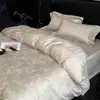 Estilo Lujo Moderno Bordado Jacquard Todo Algodón Amigable con la Piel Juego de Cama Individual/Doble Algodón Puro Algodón de Fibra Larga Juego de Cuatro Piezas De Nuevo Chunshan