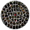 100 peças de Adesivos para Mini Planner Gatinho Preto Temporada 2 DIY Diário Criativo Decoração de Celular Adesivos para Planner Transfronteiriço