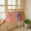 Shorts de Algodão Puro para Meninas para Casa, Respirável, Cor Doce, Shorts Casuais Versáteis Finos para Meninos para Uso Externo, Adequado para Crianças de Porte Pequeno e Médio, Dropshipping, Transfronteiriço