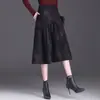 Saia Evasê Estampada com Cintura Elástica, Nova, Cintura Alta, para Mulheres, Moda Outono 2026, Elegante, Cobre o Quadril, Estilo Guarda-Chuva