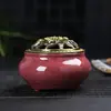 Quemador de incienso de cerámica horno grieta de hielo Horno Ge quemador de incienso celadón hogar sándalo áloe de madera bandeja aromaterapia quemador de incienso repelente de mosquitos quemador de incienso