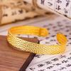 Pulseira Abertura Sutra do Coração Método Antigo Padrão Martelo Feminina Cobre Banhado a Ouro Sólido Versão Larga dos Primeiros Fabricantes de Joias Atacado