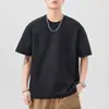 Ropa para Hombre Fengshe / Camiseta de manga corta con cuello mao para hombre, nuevo estilo de verano, patchwork, corte holgado, manga tres cuartos