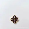 Pequeña Flor de Ciruelo Fragante Trébol de Cuatro Hojas Multidiamante Accesorios de Joyería Pasador DIY Pendientes Zapatos con Agujeros Zapatos de Manualidades Decoración de Zapatos y Calcetines