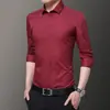 Camisa Blanca Talla Grande Negocios Transfronterizos 2026, Camisa de Color Sólido Ajustada Moderna para Todas las Estaciones, Camisa Versátil para Hombre