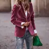 Primavera 2025 Nuevo Traje de Terciopelo Elegante Ajustado con Bolsillos Falsos para Estación Independiente de Amazon Ebay Europa y América