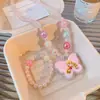 Acessórios Infantis Meninas Desenho Animado Princesa Conjunto de Colar e Pulseira com Contas Colar com Pingente de Menina Acessórios de Joias para Bebê