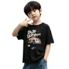 2026 Novo Estilo Verão Fino Manga Curta Roupas para Meninos, Streetwear Estiloso Moda Infantil, Conjunto de Algodão Puro de Verão para Meninos