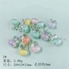 Accesorios de joyería para hacer tú mismo, cuentas de calabaza con forma de cabeza de conejo de caramelo, cuentas transparentes de colores mágicos esmerilados, cuentas mixtas, accesorios de material de joyería