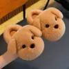 Pantuflas de algodón para niños y niñas con diseño de cachorro, nuevo modelo otoño e invierno 2026, de interior para el hogar, de felpa, lindas y divertidas