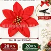 Conjunto de Natal, Arranjo de flores de Natal, Decorações artificiais para festa de Natal, Enfeites para árvore de Natal, Presentes de feriado, Guirlanda de casa