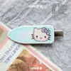 Pinza para el Cabello Hello Kitty Rosa y Azul, Dulce y Fresca, Lindo Estampado de Estrella de Cinco Puntas, Pinza de Pato, Pasador, Accesorio para el Cabello para Mujeres