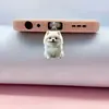 Lindo Pomerania Transfronterizo Popular Acrílico Tapón de Polvo para Teléfono Móvil Tipo Colgante Type-C