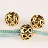 Prata Antiga 10mm Furo Grande Contas Vazadas Contas Espaçadoras Redondas Retro Acessórios DIY Liga Bola Oca Contas Soltas Acessórios para Joias