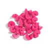30/paquete color acrílico semicírculo giratorio música para comer agujero goloso cuentas diy cadena de teléfono móvil colgante accesorios venta al por mayor