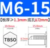 Columna de Tuerca de Ajuste a Presión para Agujero Ciego Tbso-M2M2.5M3M4M5M6 Acero al Carbono Piezas Estándar Tuerca Impermeable y Resistente a la Corrosión