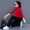 Moda Otoñal para Mamá Top 2024 Nuevo Traje Deportivo Estilo Occidental Conjunto de Dos Piezas Sudadera para Mujer Primavera y Otoño Edad Media