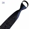 Venta al por mayor del fabricante Corbatas Rojas con Cremallera para Hombres y Mujeres, Vestimenta Formal de Negocios para Novio, Boda Estilo Coreano Corbata Rayada Perezosa Sin Corbata