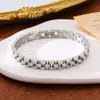 Pulseira Corrente de Relógio Cubana de Nicho, Moderna e Versátil, Joia de Aço Titânio de Alta Qualidade, Ouro 18K, Venda Quente Transfronteiriça
