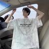 Camiseta Americana Tie-Dye de Manga Corta para Hombre Verano Nuevo Diseño de Marca de Moda Urbana Europea y Americana de Alta Gama Nueva Camiseta para Pareja