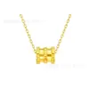 Colgante de Oro Puro 999 Shuibei Gold Cadena de Clavícula de Oro Duro 3D Set de Regalo de Promoción para la Industria de la Belleza Artículo Caliente de Transmisión en Vivo