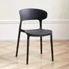 Sillas de Plástico en Forma de Cuerno al por Mayor, Sillas de Comedor para el Hogar, Sillas Apilables Engrosadas para Restaurante, Sillas de Ocio Engrosadas, Sillas con Respaldo