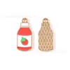 Joyería de Cartón de Leche de Fresa y Cereza Accesorios Colgante de Aleación DIY Cadena de Teléfono Llavero Encanto Venta Caliente Transfronteriza