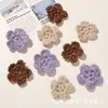 Accesorios para el cabello, broches, zapatos, calcetines, sombreros, adornos florales para ropa de otoño e invierno, flor de ganchillo hueca hecha a mano vintage, DIY
