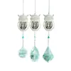 Manualidades de Jardinería Reno Navideño Ángel Copo de Nieve Cabeza de Gato Bola Decorativa Luz Colgante Hoja de Arce Cristal Adorno Colgante para Exteriores Transfronterizo