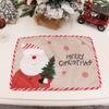 Mingguan Natal cross-border novo boneco de neve criativo bordado placemat boneca dos desenhos animados tapete de isolamento tapete de mesa atacado